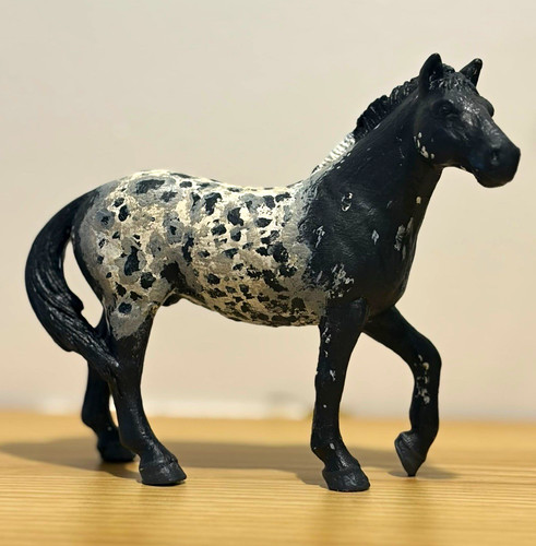 Custom painted schleich - painted, horse-